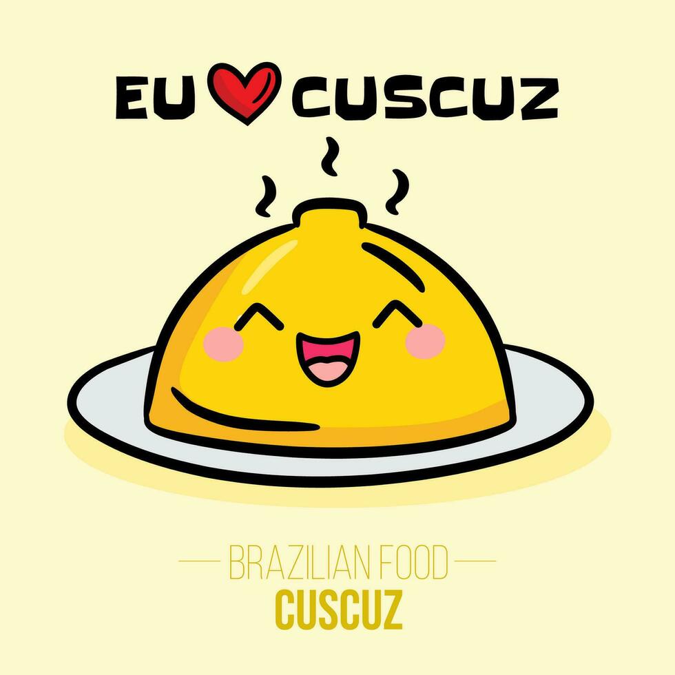 Cuscuz - cuscus - coscos - couscous - Brazilian food - nordeste food vector