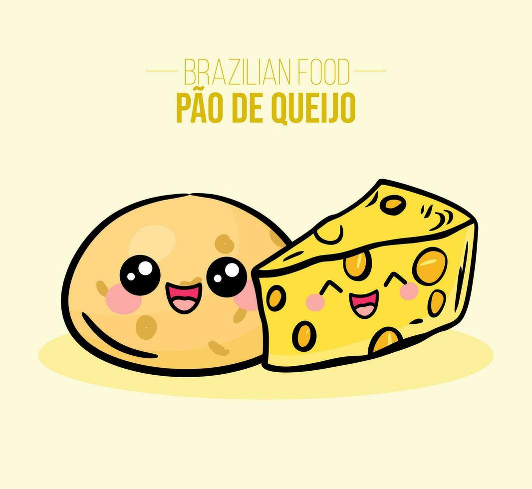 pao Delaware queijo, un pan queso - brasileño comida - minas alimento, mineiro vector