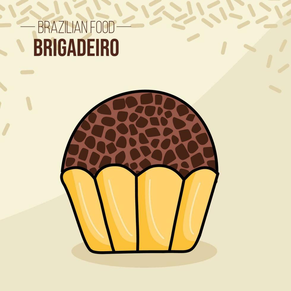 Brigadeiro Brasil - Brazil - Brazilian chocolate food vector
