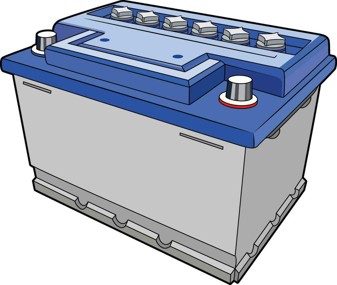Car battery or lead acid battery illustration vector image