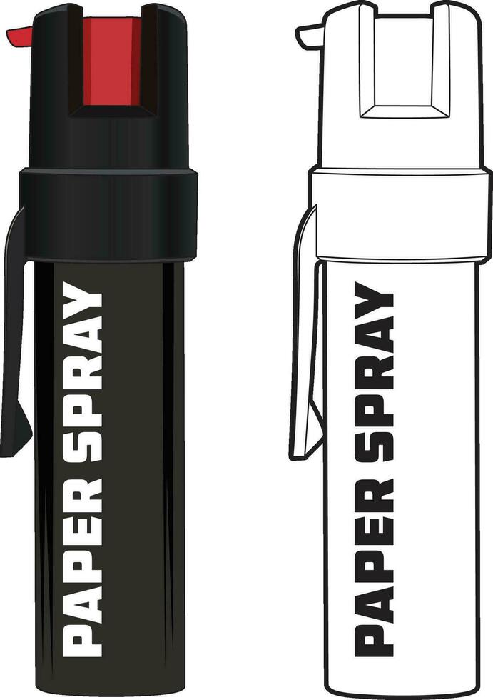 Defense pepper spray illustration police pepper spray vector image