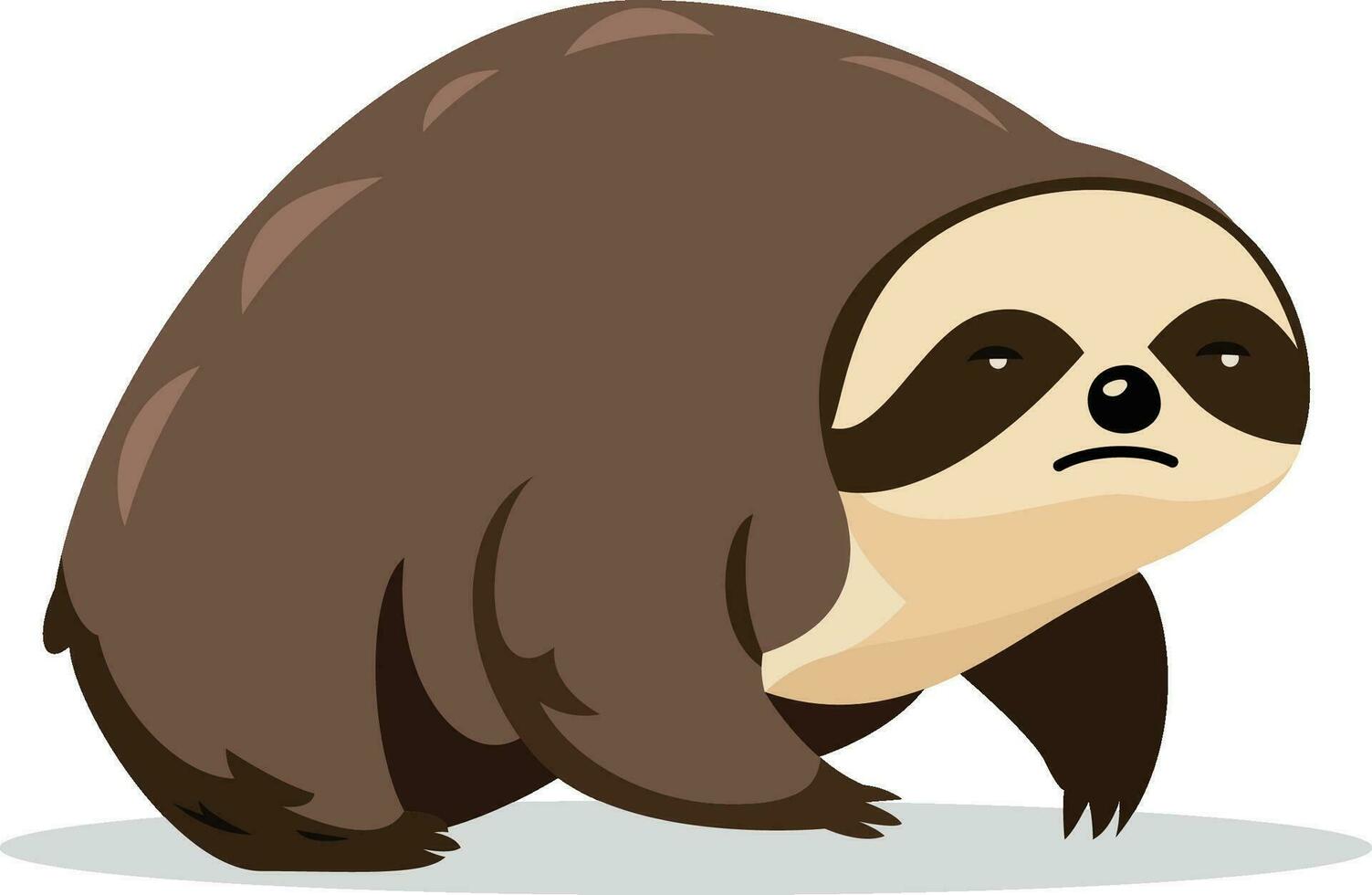 sloth late to work flat style stock vector illustration, Folivora , leaf eater stock vector image