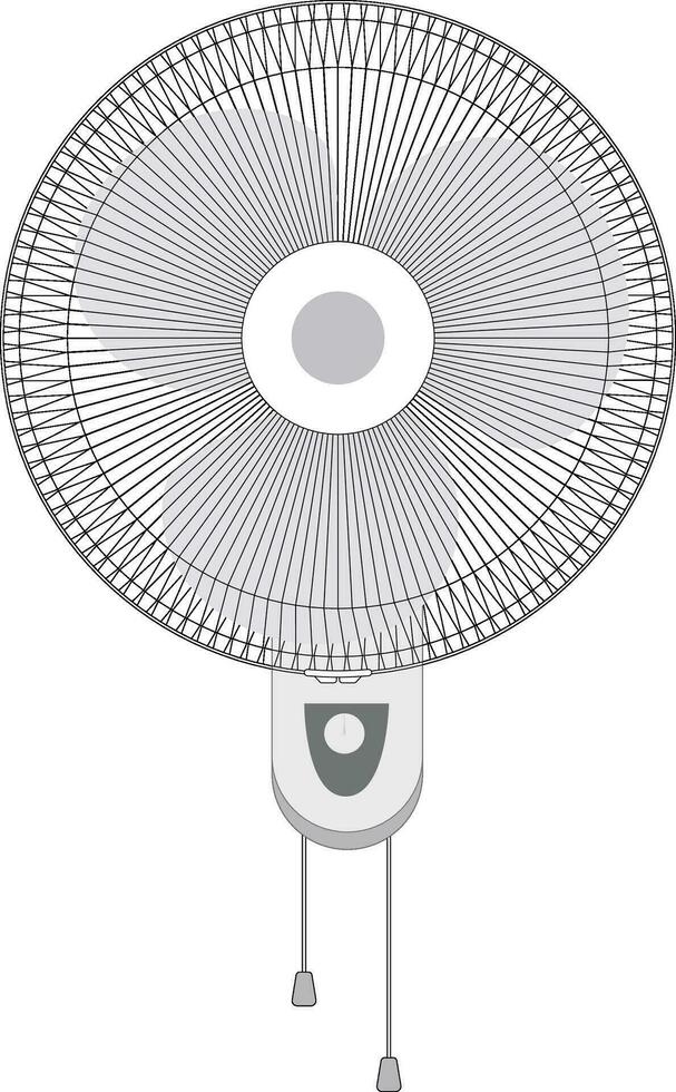 Wall fan electric wall  mount fan illustration vector image