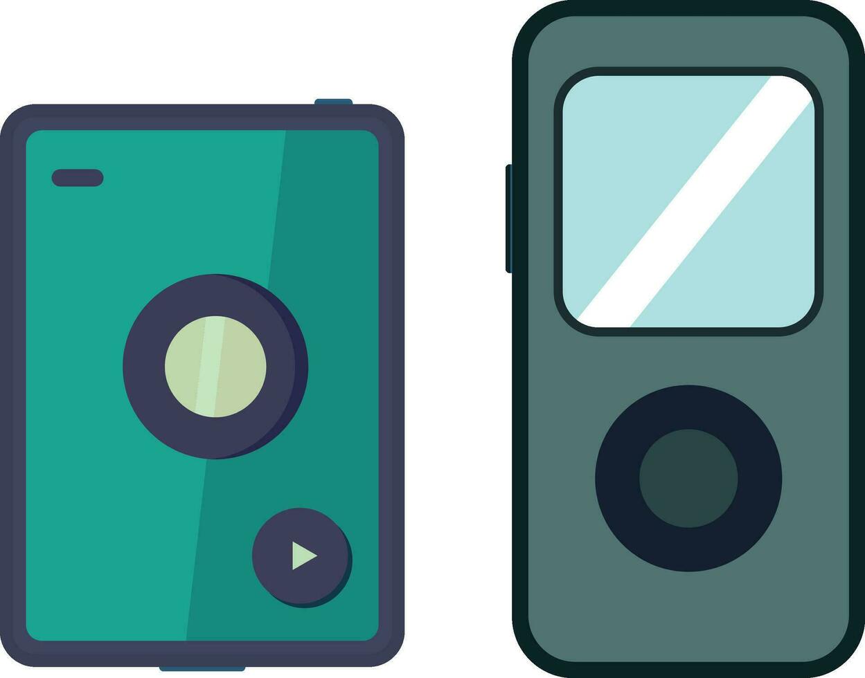 Mp3 player device flat style clip art vector image