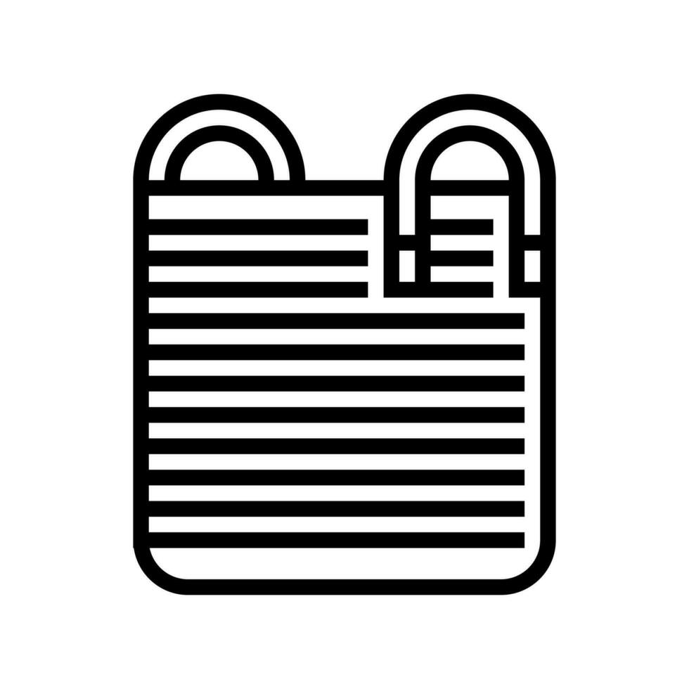 toy storage basket kid bedroom line icon vector illustration
