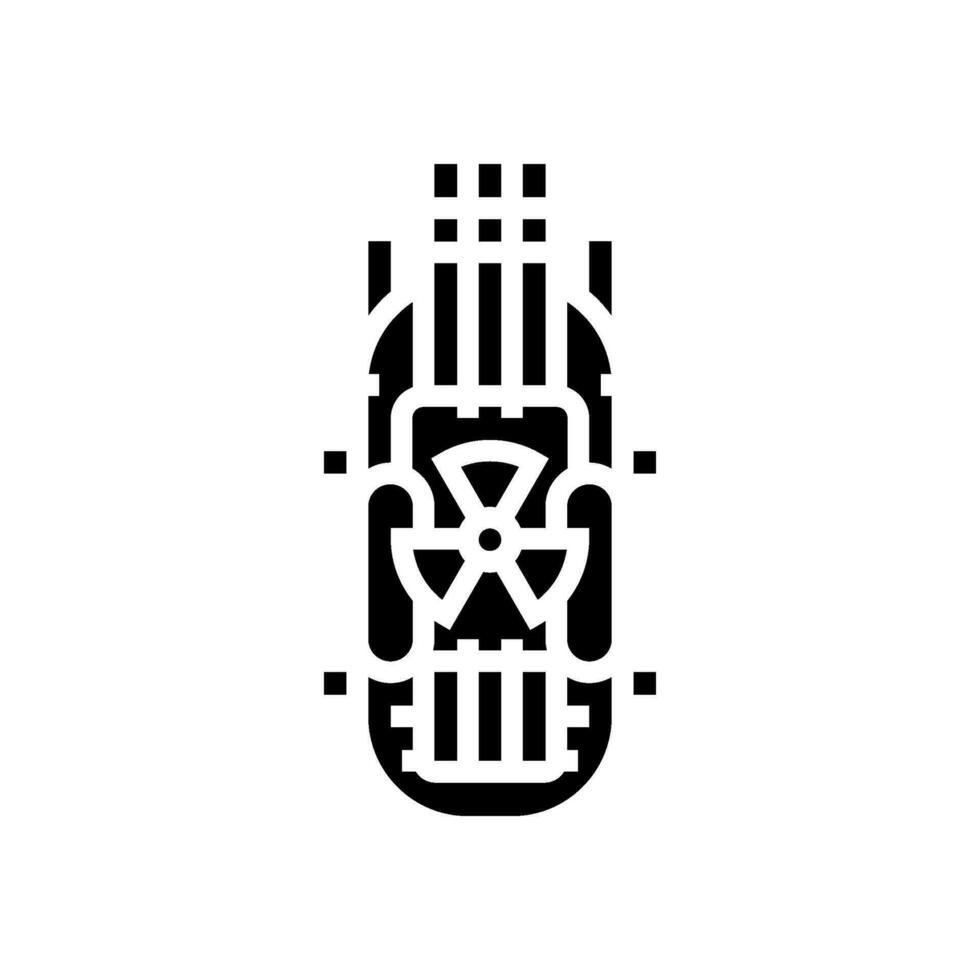 small modular nuclear reactor future technology glyph icon vector illustration