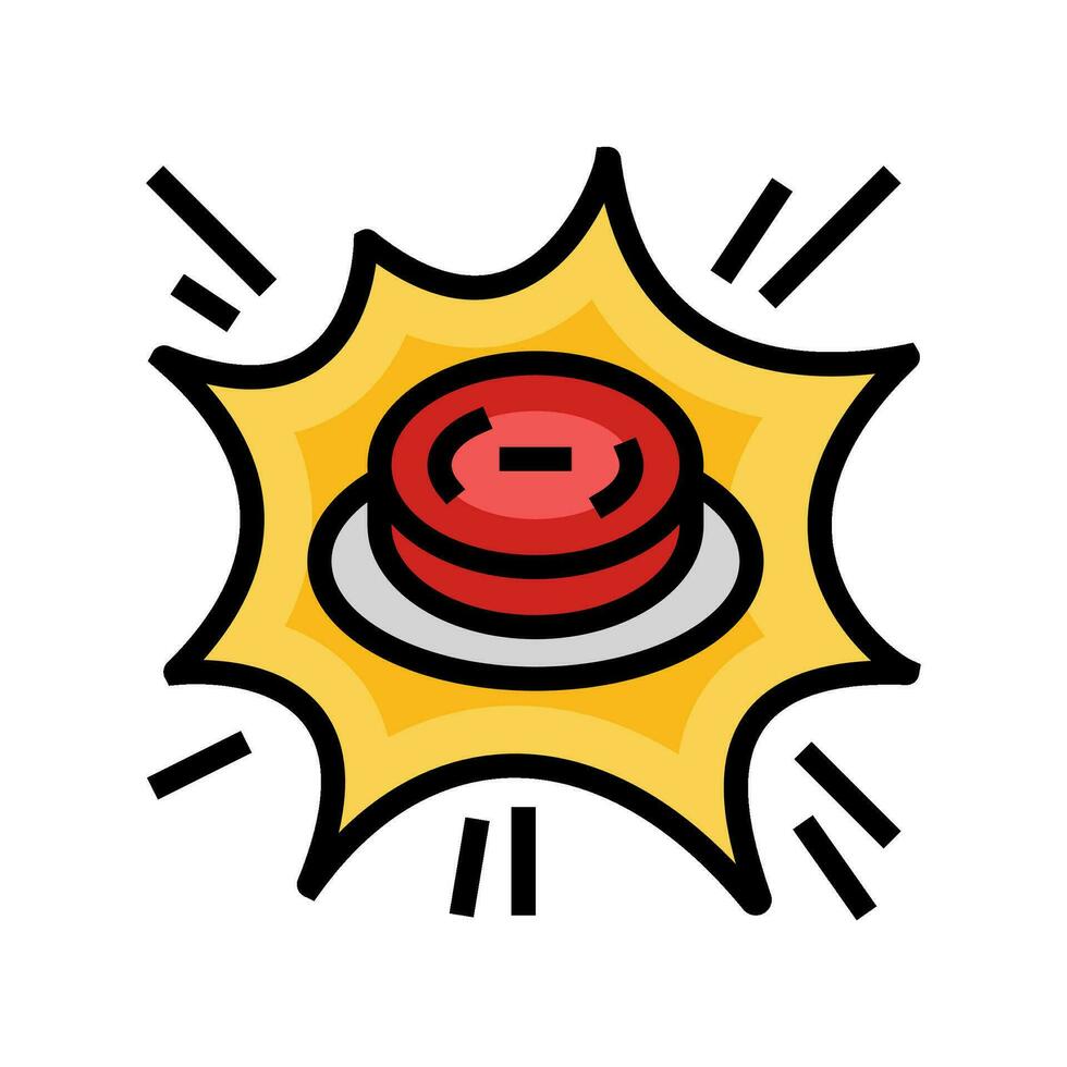 alert button color icon vector illustration
