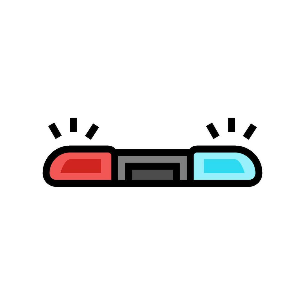 flashing lights alert color icon vector illustration