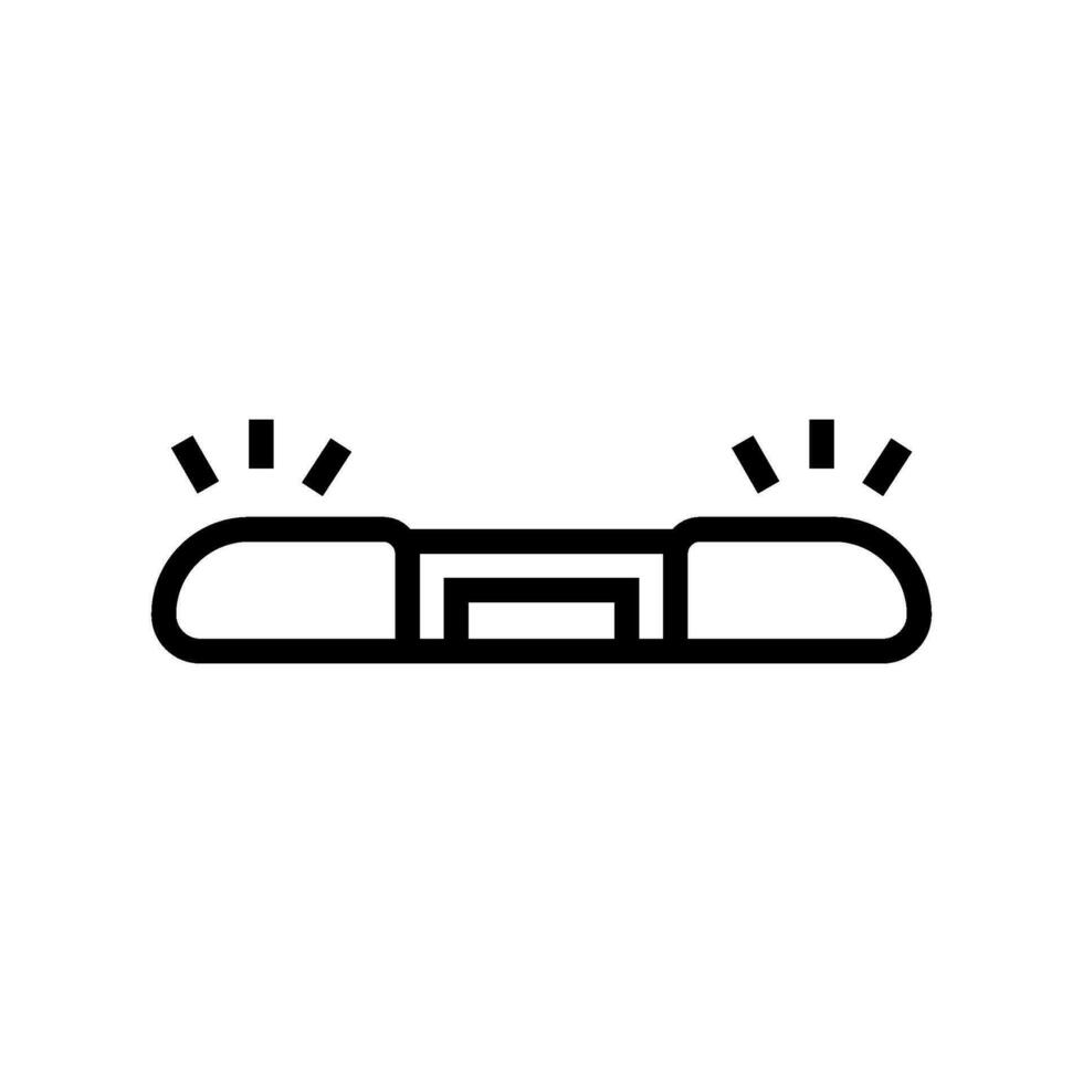 flashing lights alert line icon vector illustration