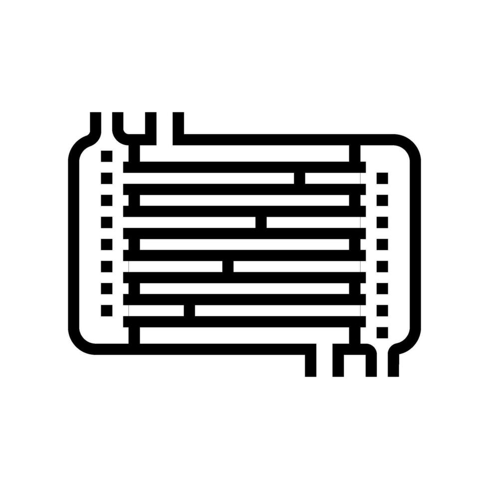 heat exchange apparatus engineer line icon vector illustration