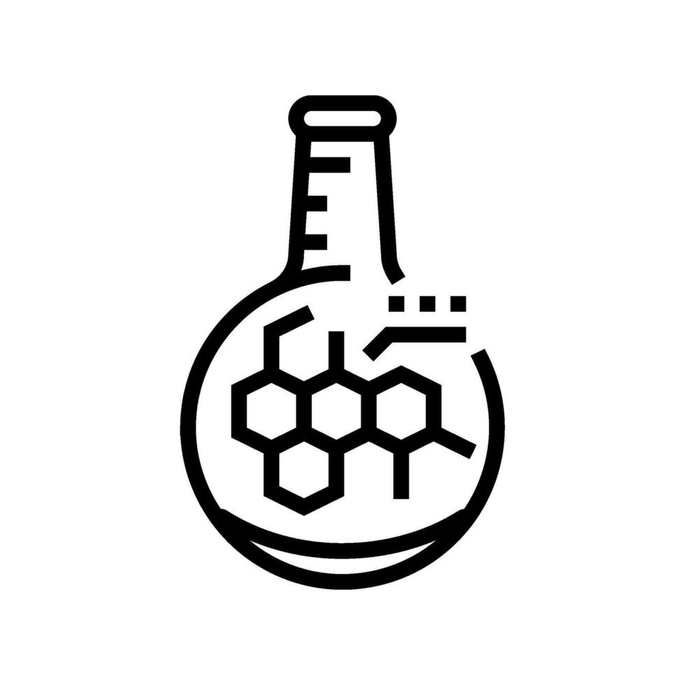 chemical synthesis engineer line icon vector illustration