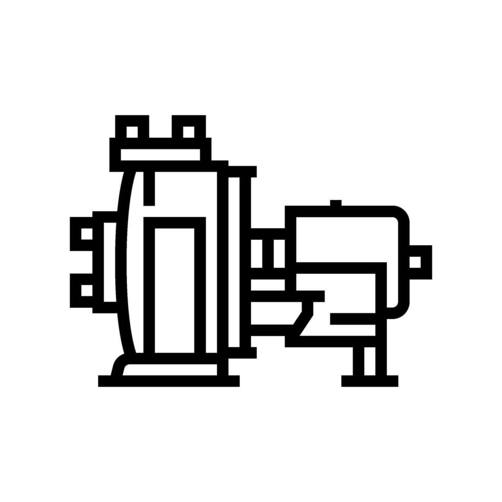 chemical pump engineer line icon vector illustration