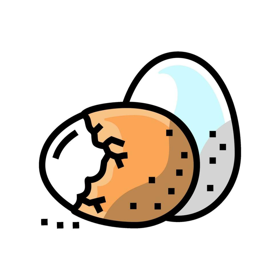 egg farm hen color icon vector illustration