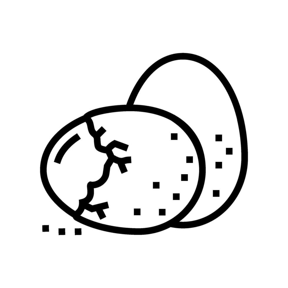 egg farm hen line icon vector illustration