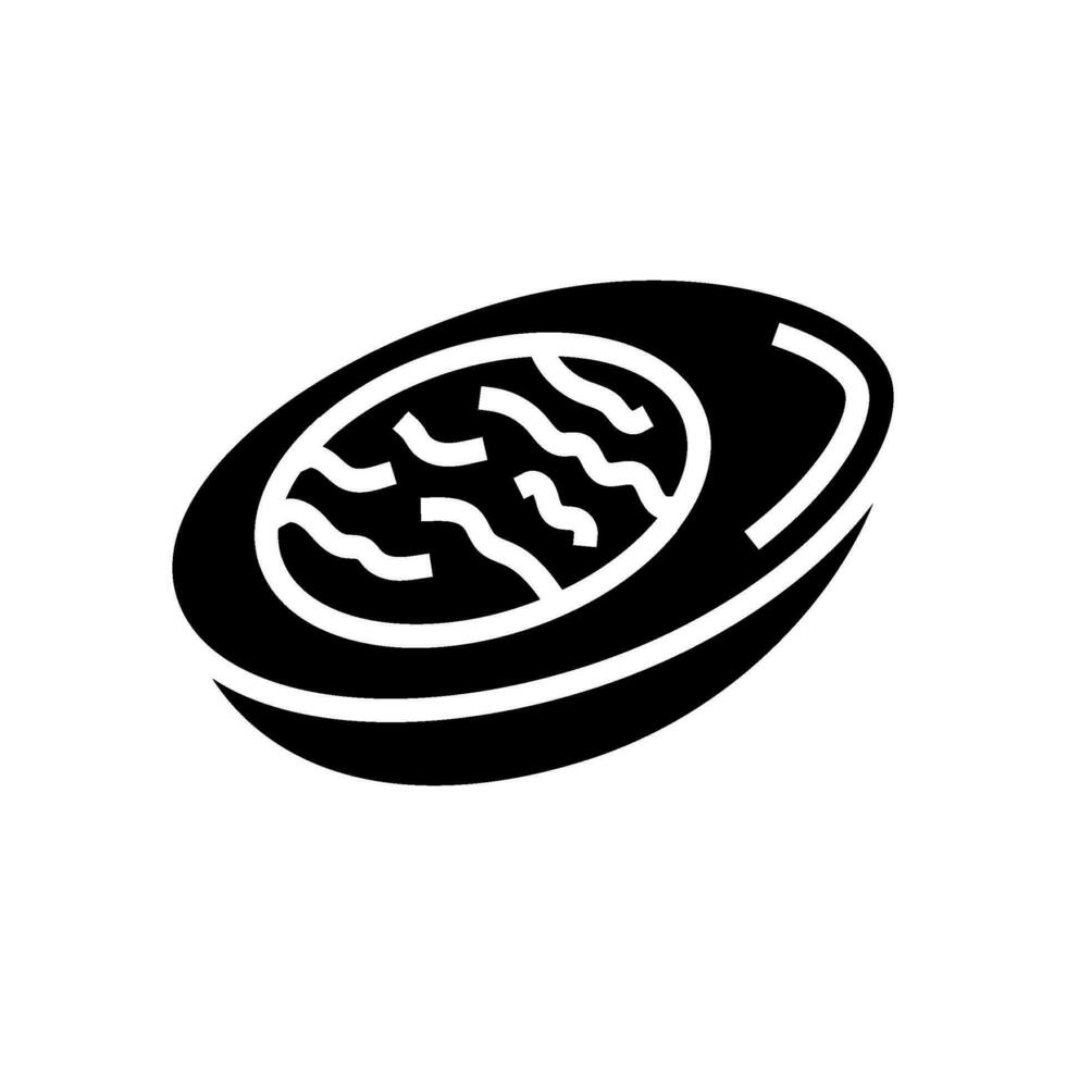 boiled egg chicken glyph icon vector illustration