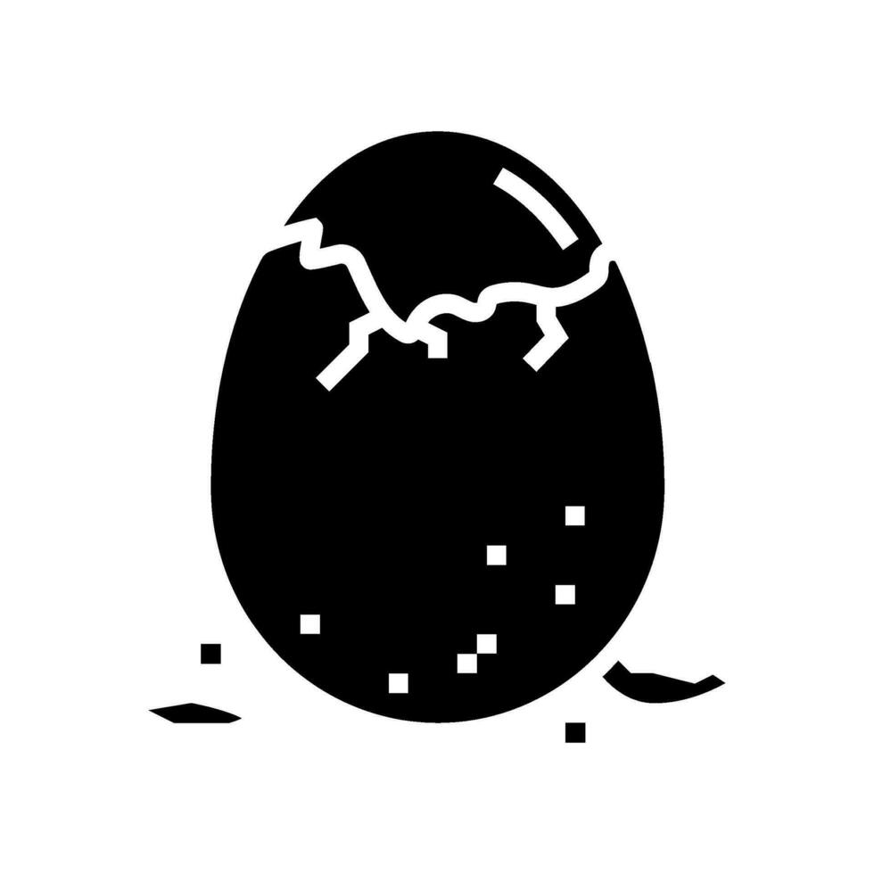 boiled egg healthy glyph icon vector illustration