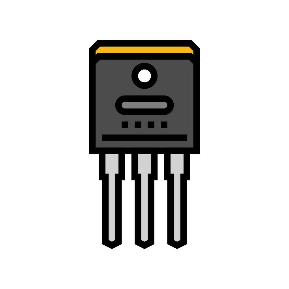 transistor electrical engineer color icon vector illustration
