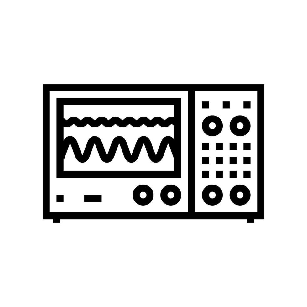 oscilloscope electrical engineer line icon vector illustration
