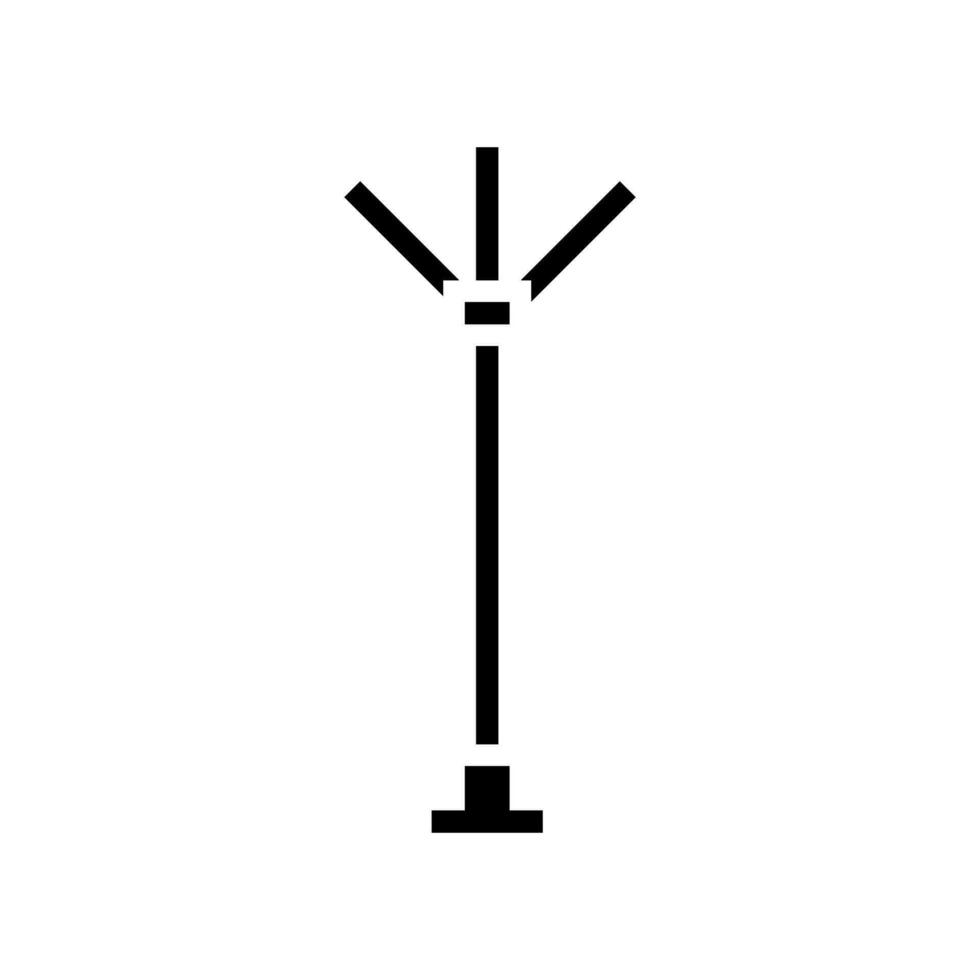 relámpago varilla eléctrico ingeniero glifo icono vector ilustración