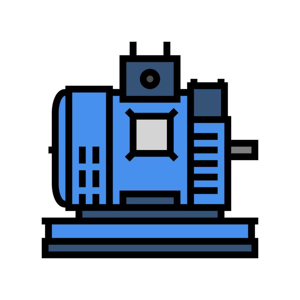 corriente continua generador eléctrico ingeniero color icono vector ilustración