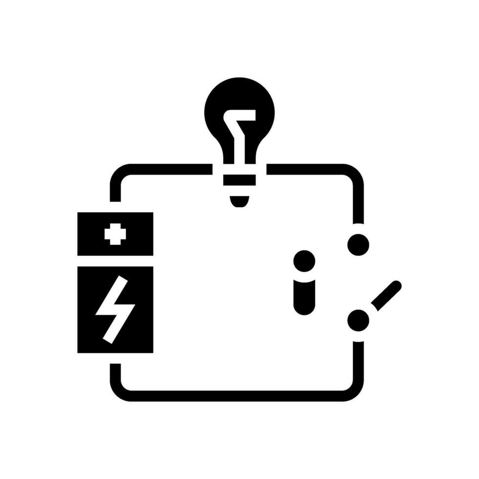 electric circuit electrical engineer glyph icon vector illustration