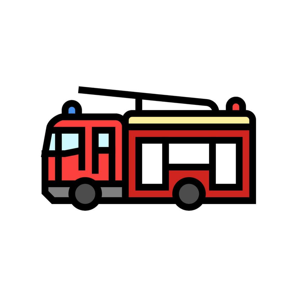 fire engine emergency color icon vector illustration