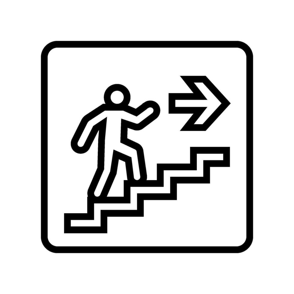 fire alarm emergency line icon vector illustration