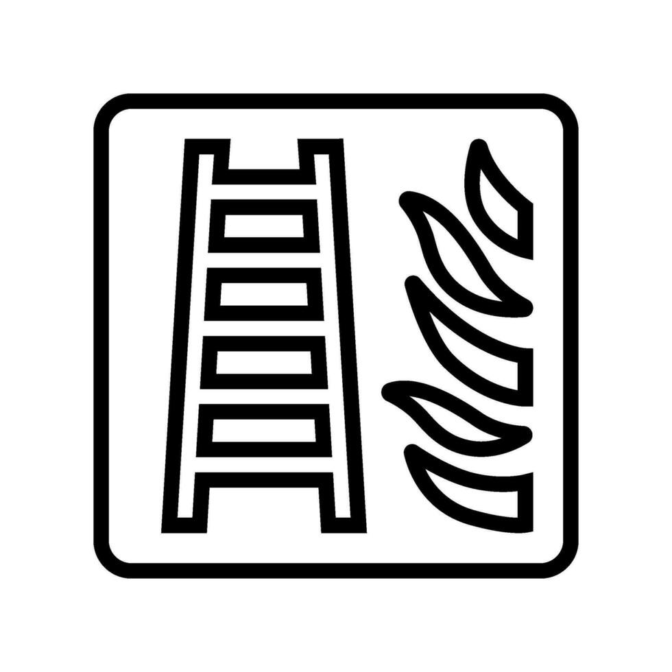 fire fighting hose standpipe outlet line icon vector illustration