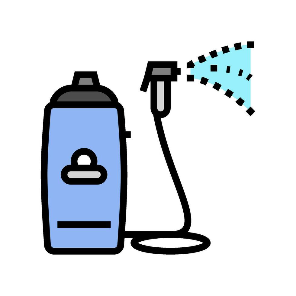 portable shower glamping color icon vector illustration