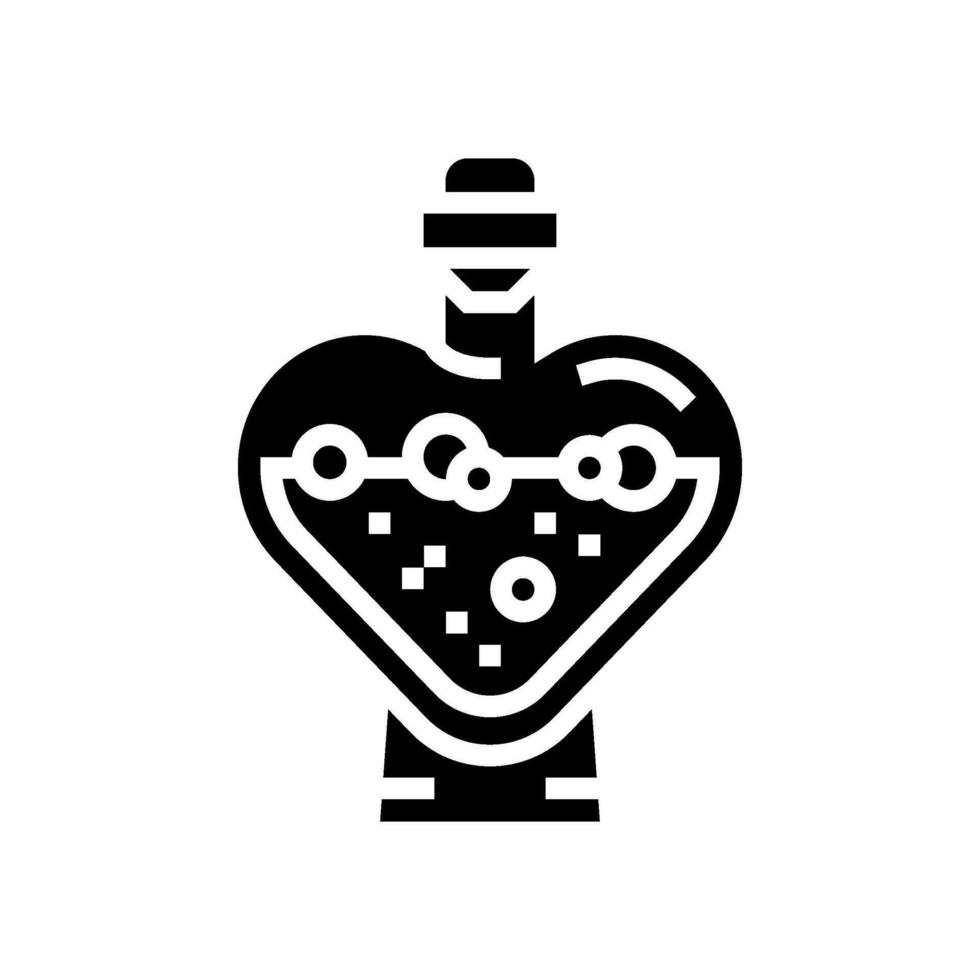 ilustración de vector de icono de glifo de poción de amor