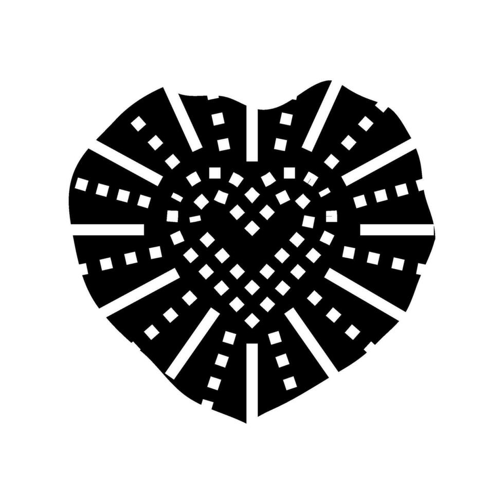 love fireworks glyph icon vector illustration