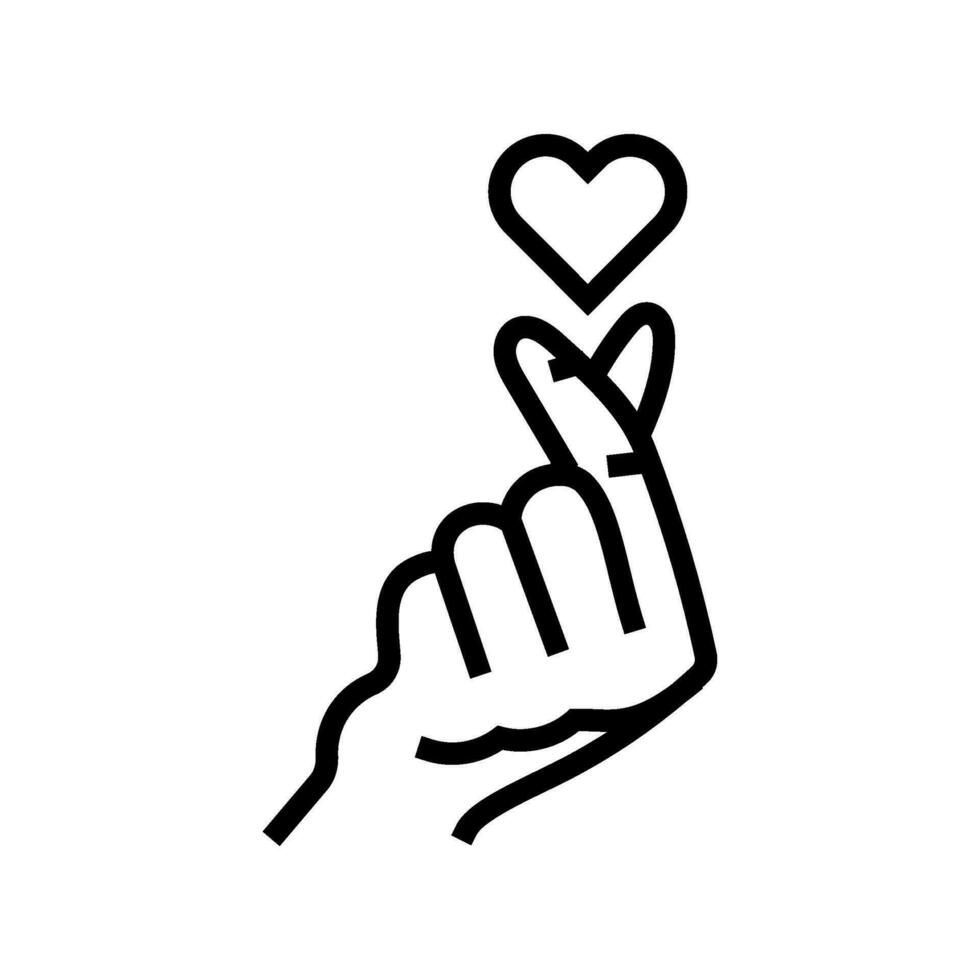 love gesture line icon vector illustration