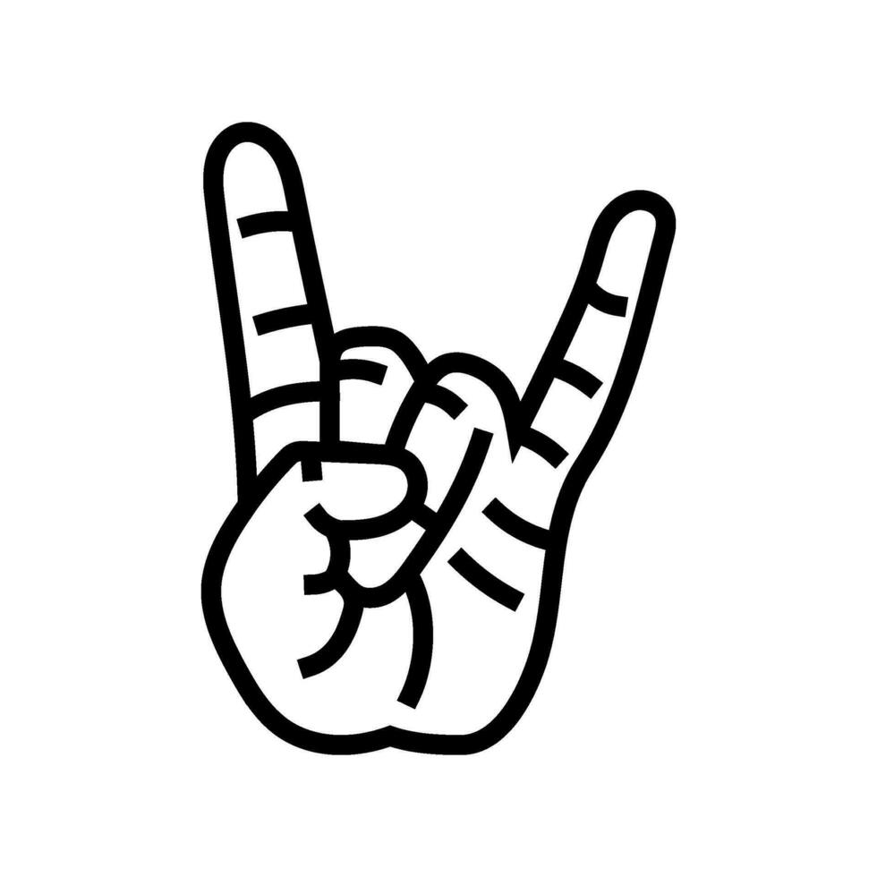 rock and roll retro music line icon vector illustration