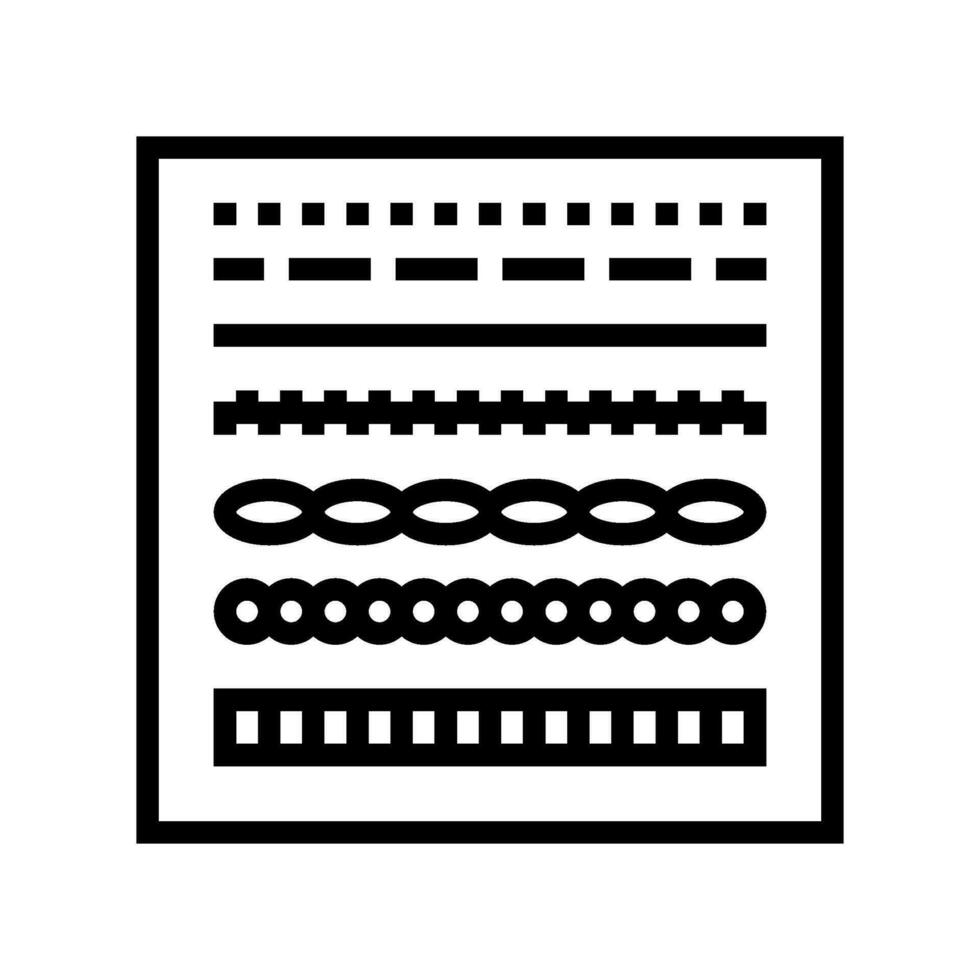 stitches embroidery hobby line icon vector illustration