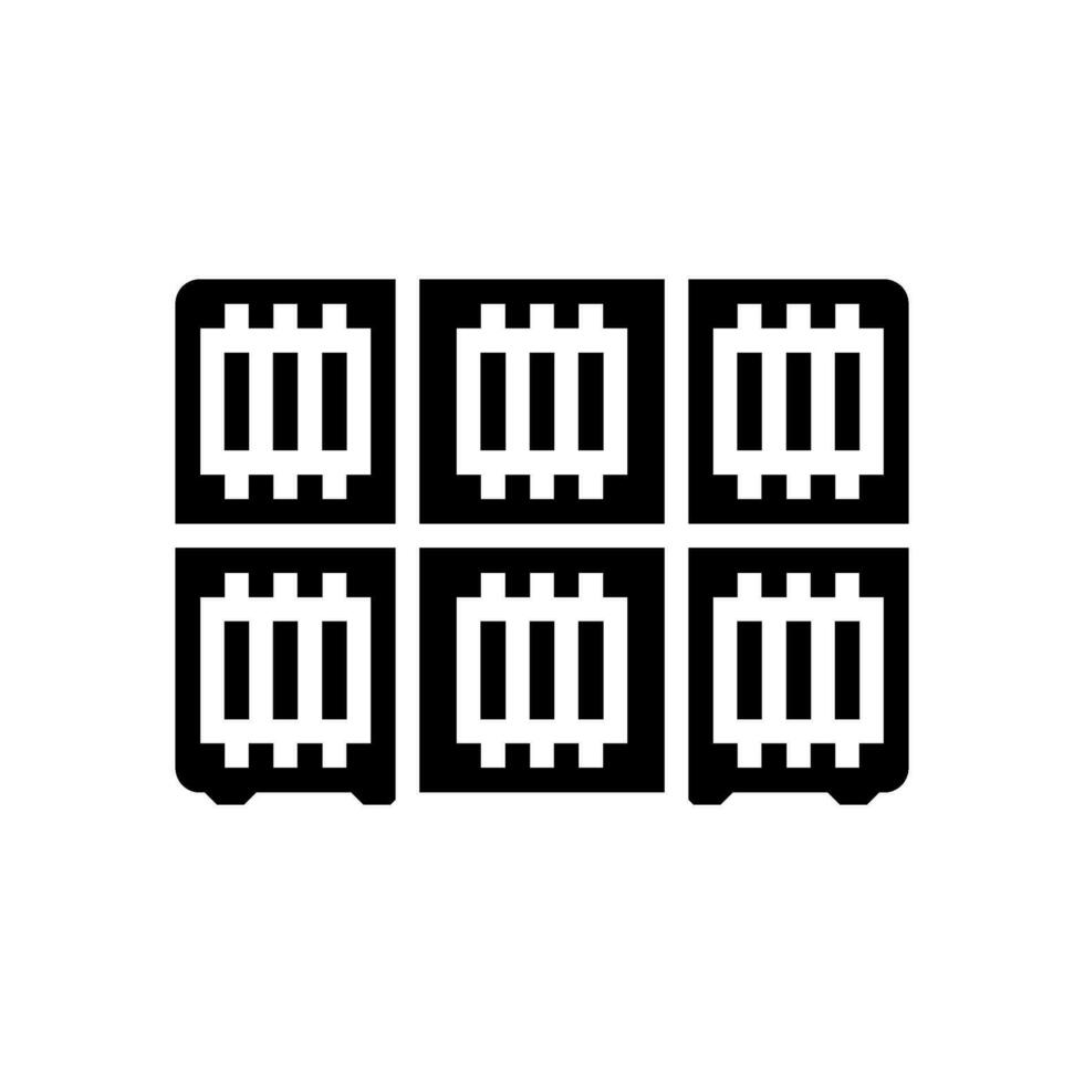 thread organizer embroidery hobby glyph icon vector illustration
