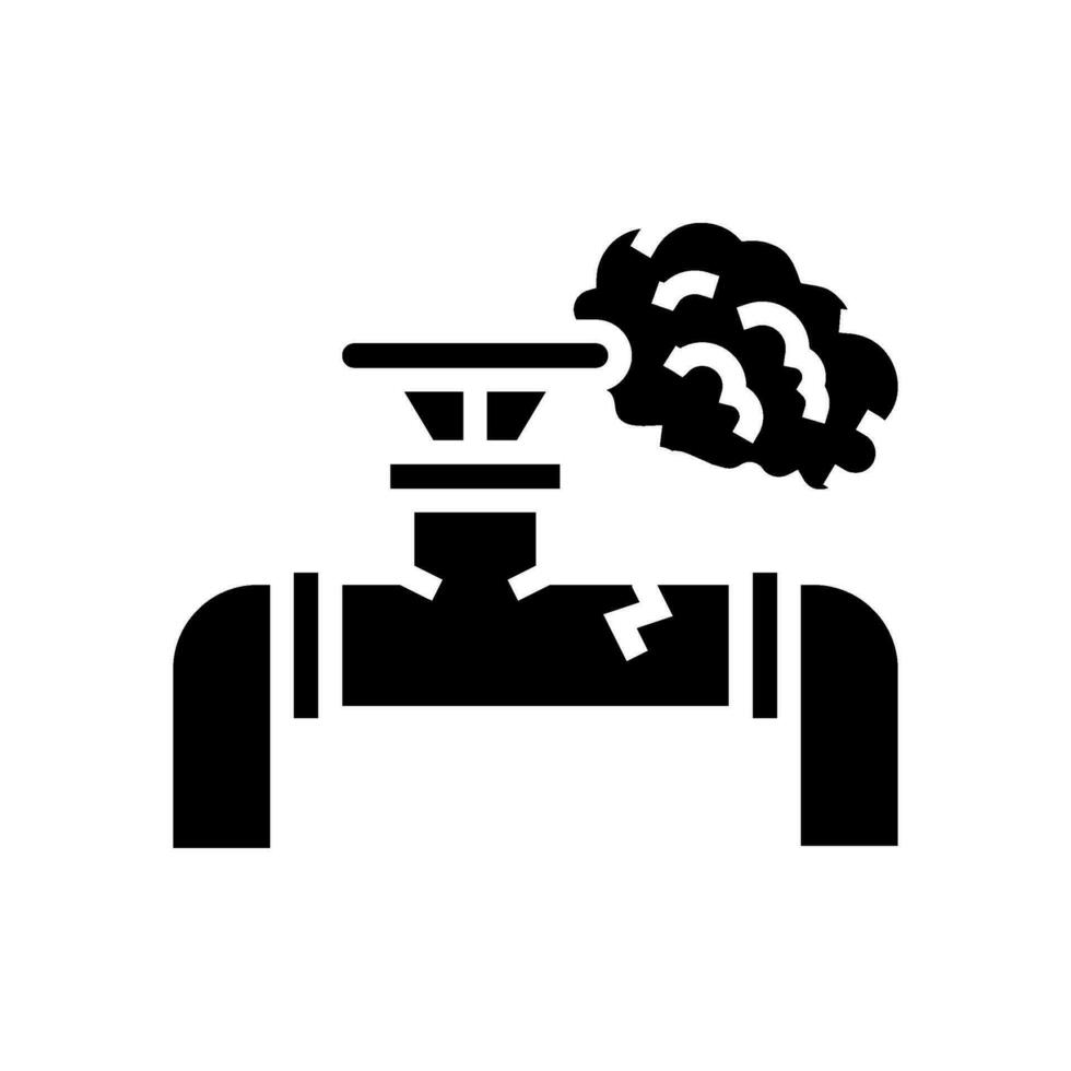 emergency gas service glyph icon vector illustration