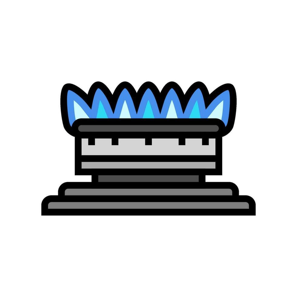 burner gas service color icon vector illustration