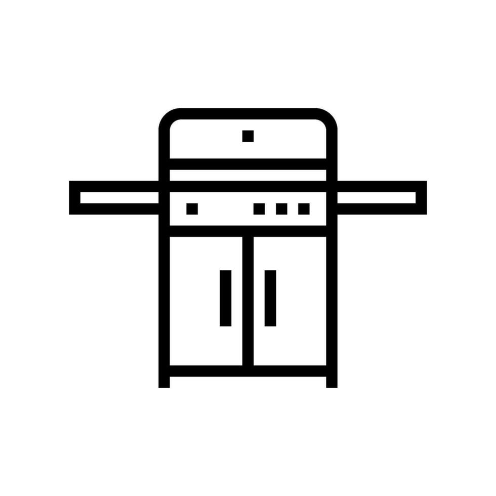 grill gas service line icon vector illustration