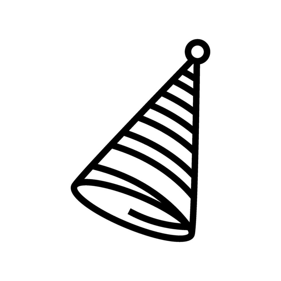 party hat cap line icon vector illustration