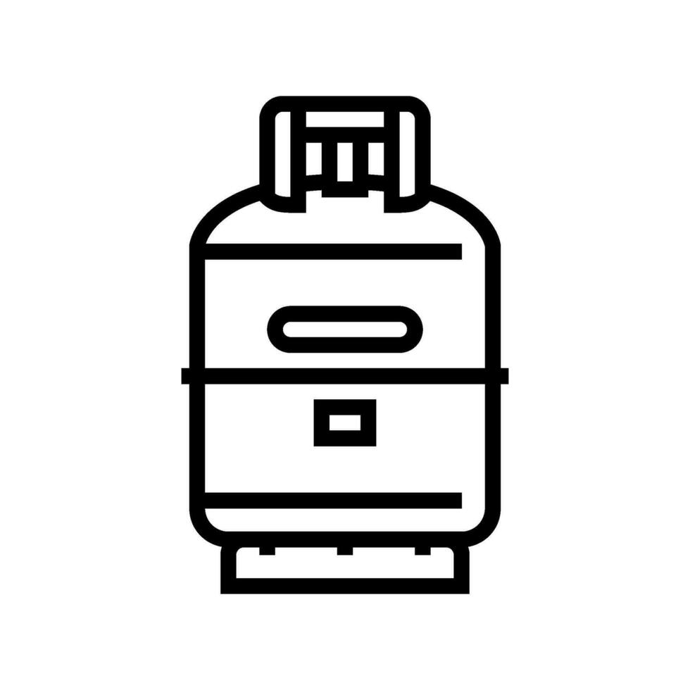 cylinder gas service line icon vector illustration