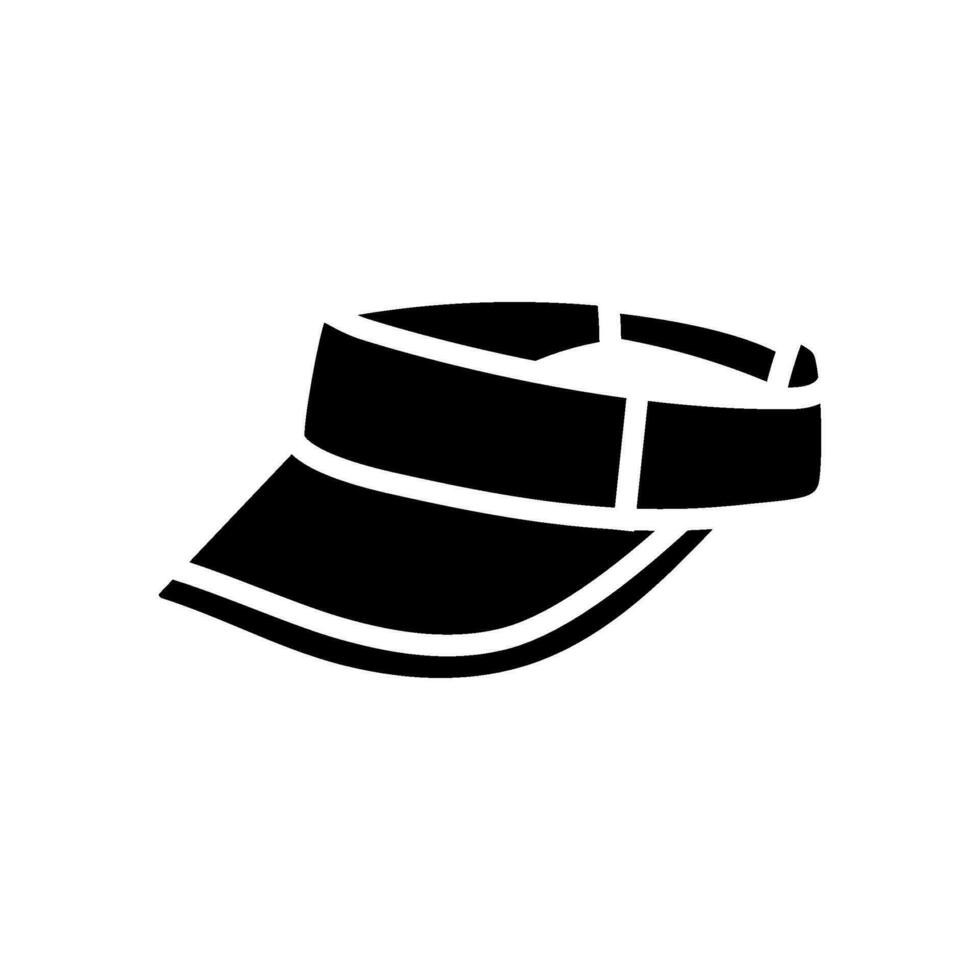 visor hat cap glyph icon vector illustration