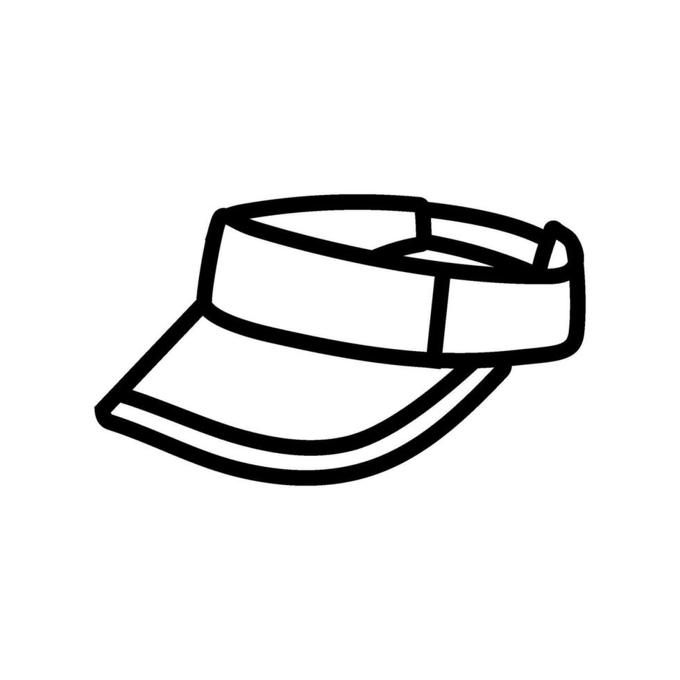 visera sombrero gorra línea icono vector ilustración