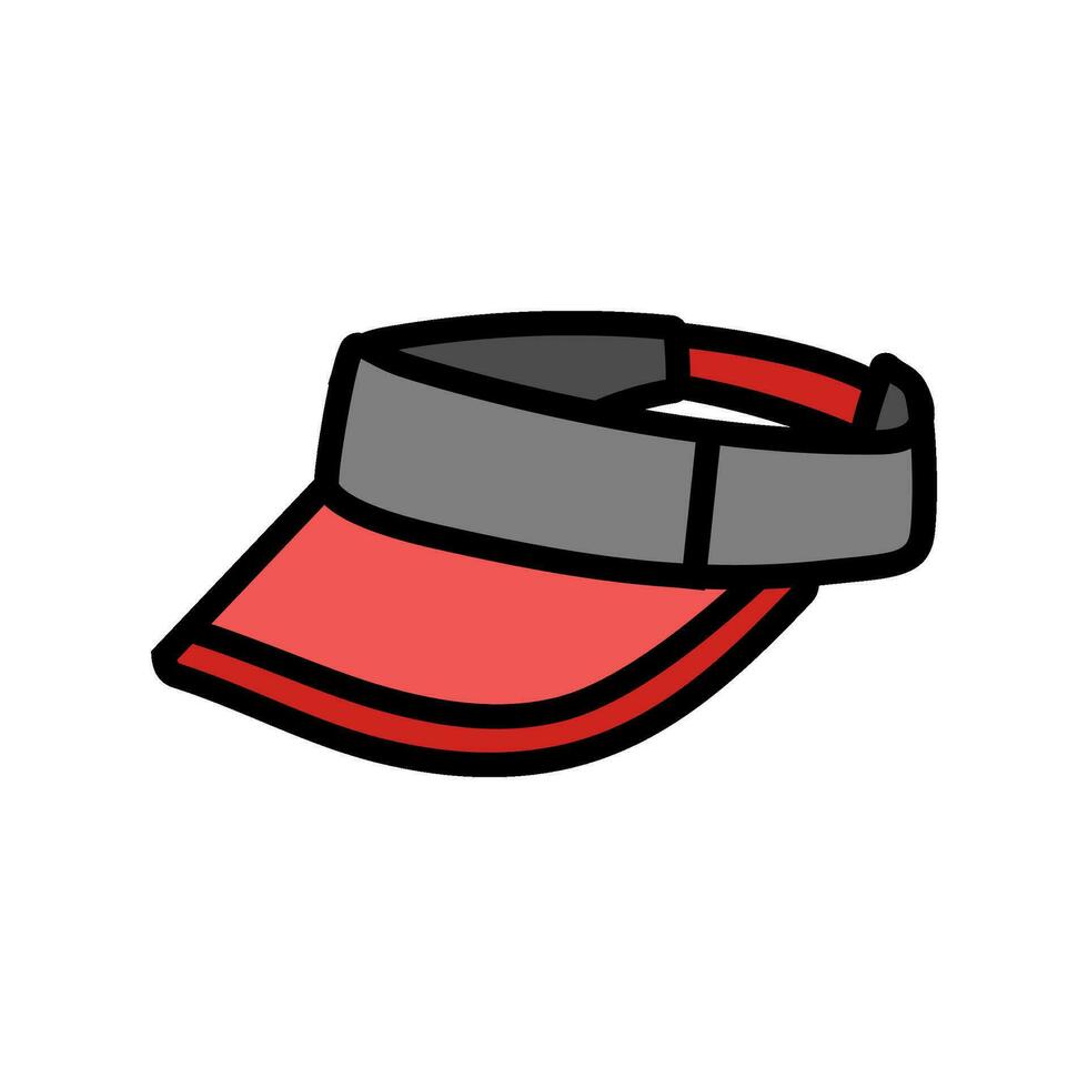 visor hat cap color icon vector illustration