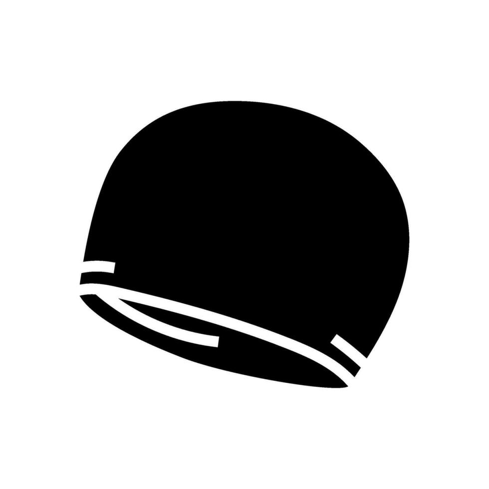 swim hat cap glyph icon vector illustration