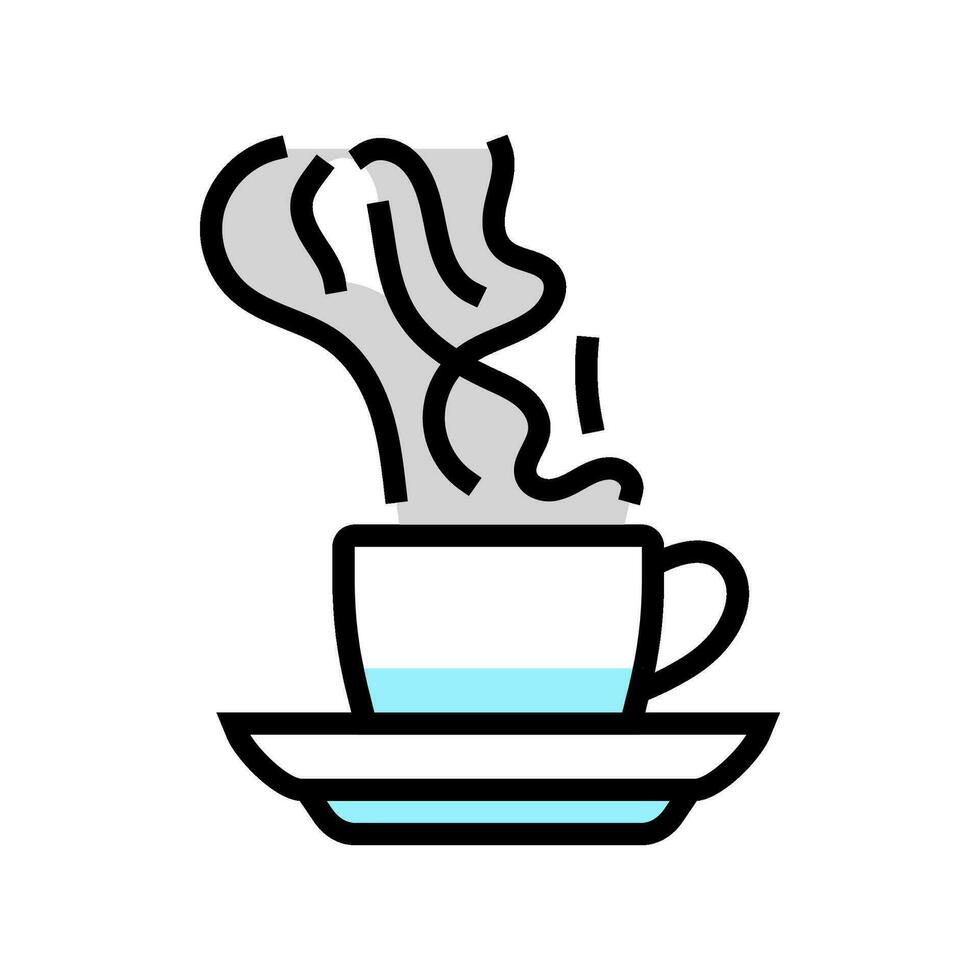 hot coffee cup color icon vector illustration