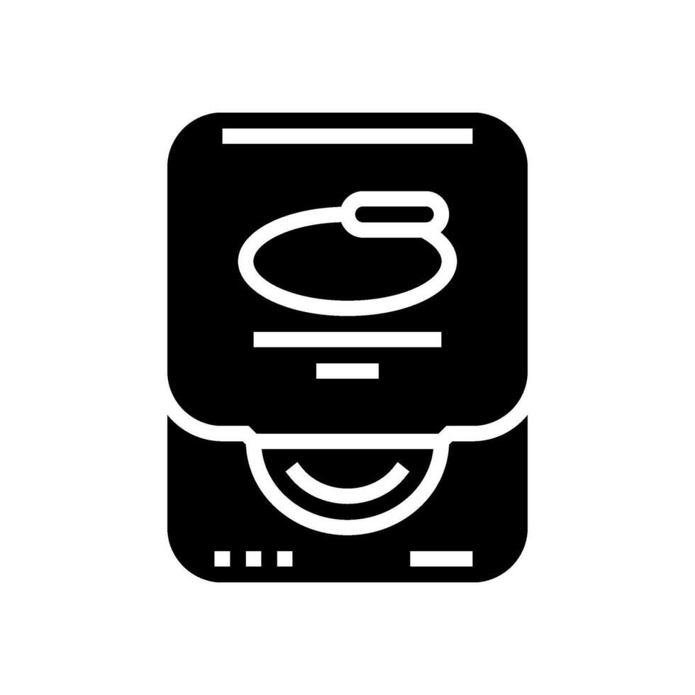 dental floss hygiene glyph icon vector illustration