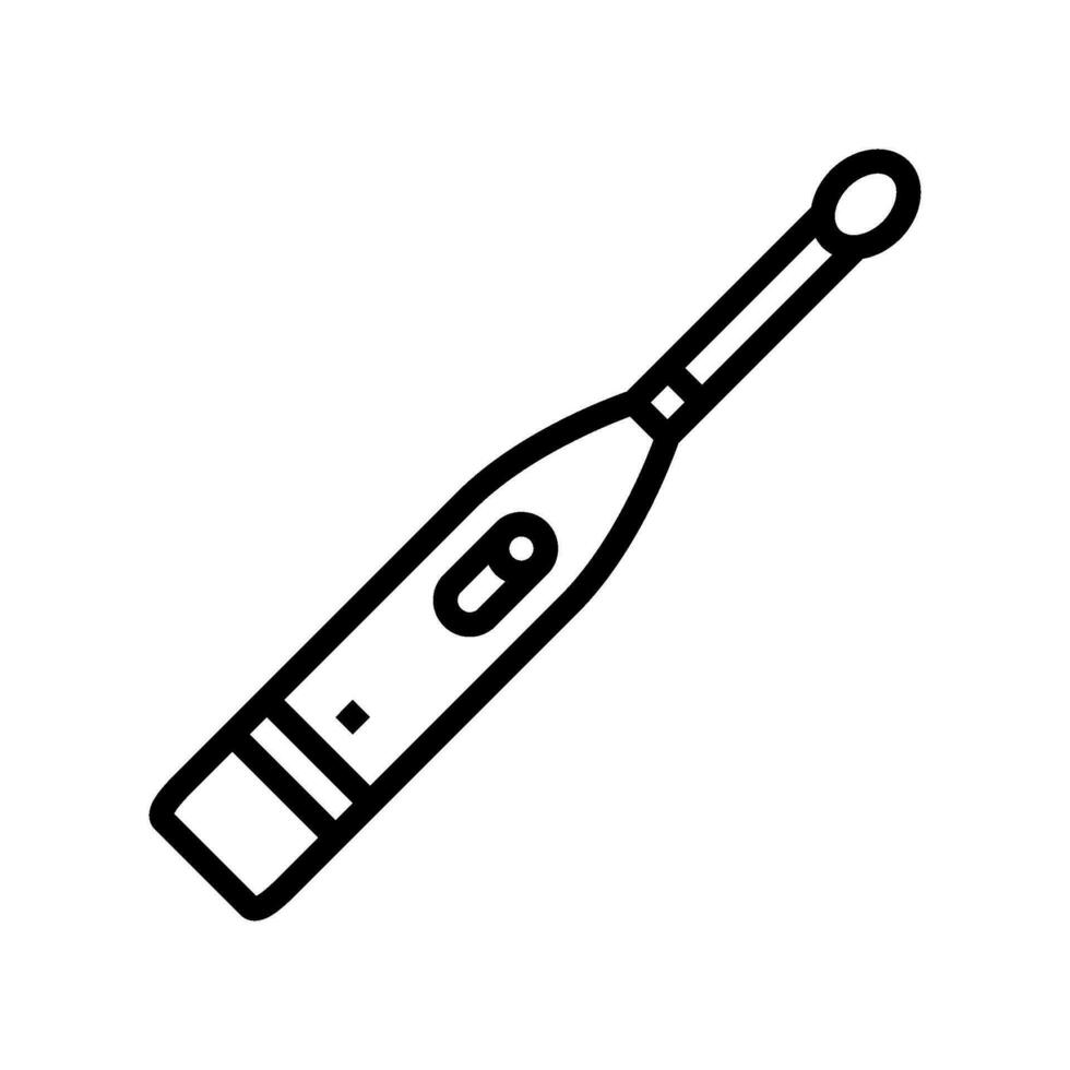 toothbrush hygiene line icon vector illustration