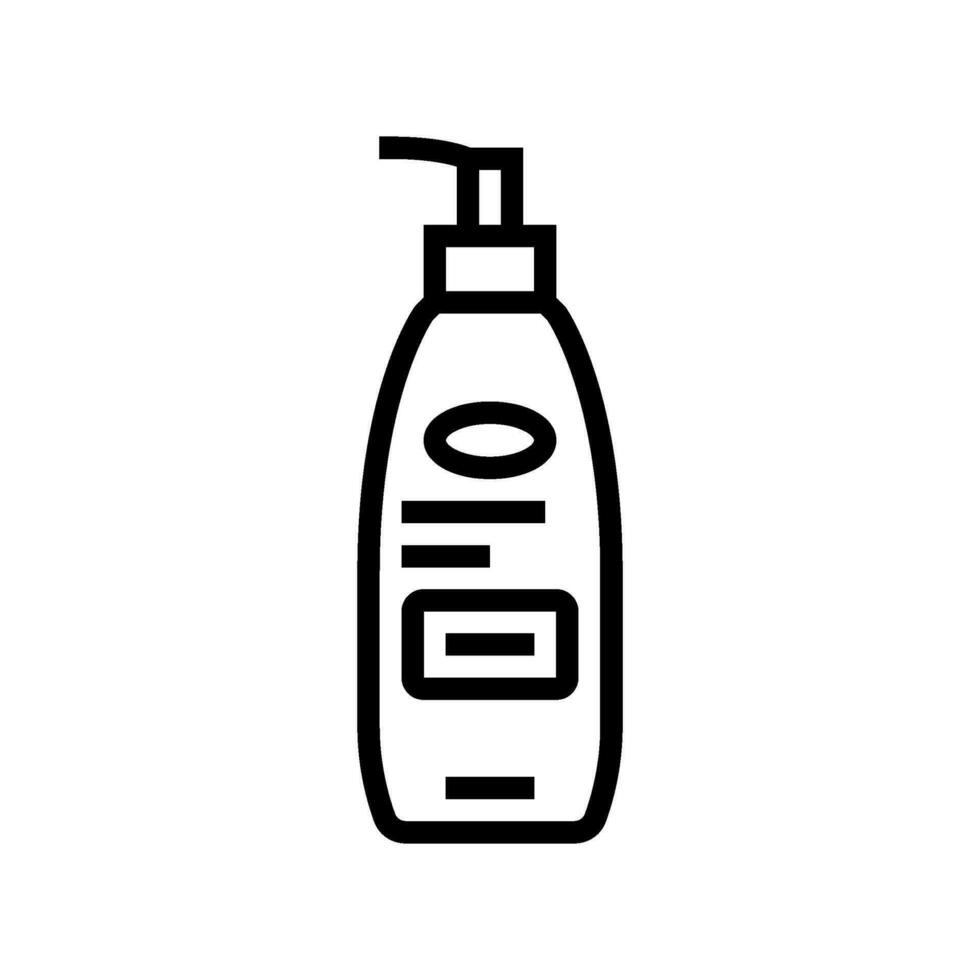 body lotion hygiene line icon vector illustration