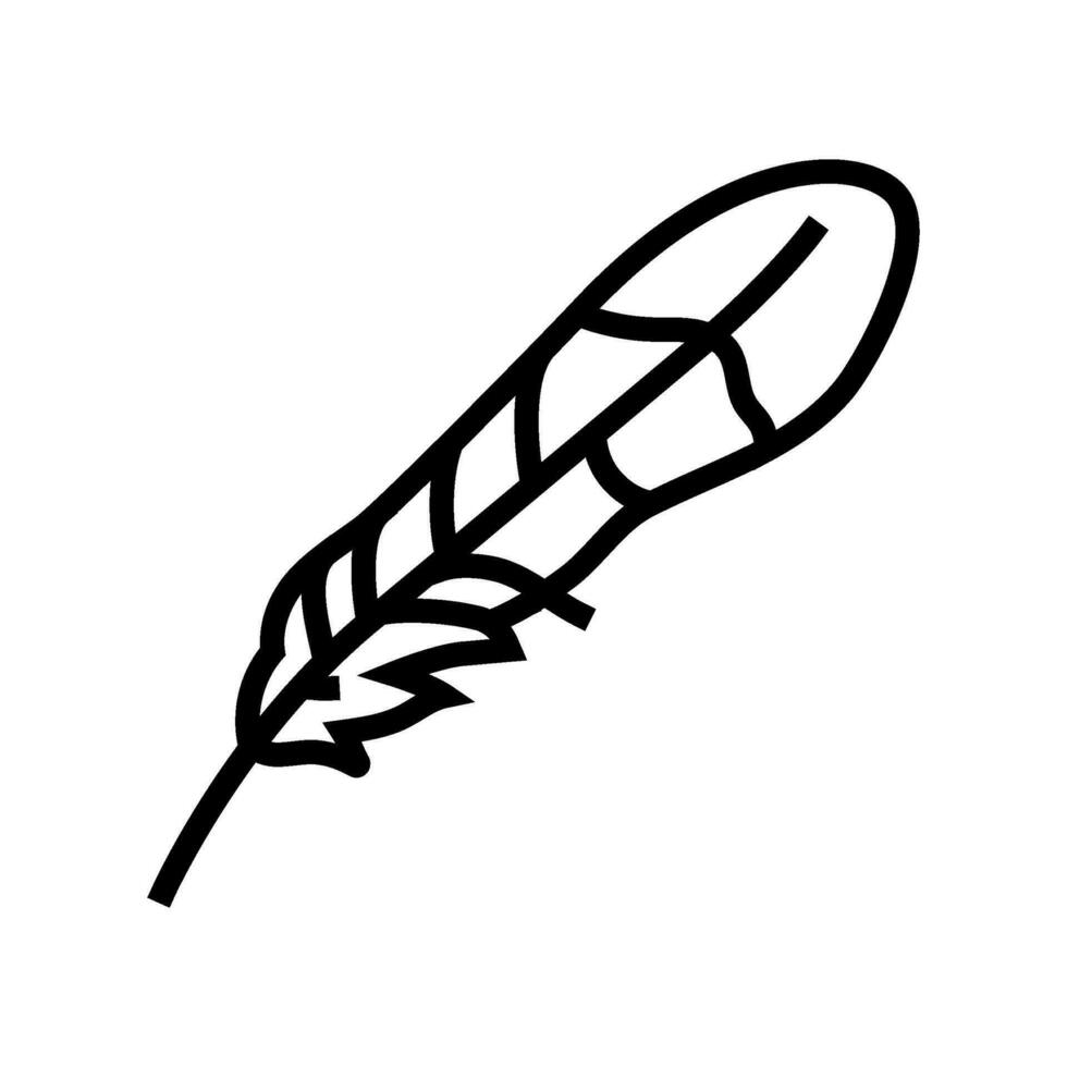 feathers parrot bird line icon vector illustration
