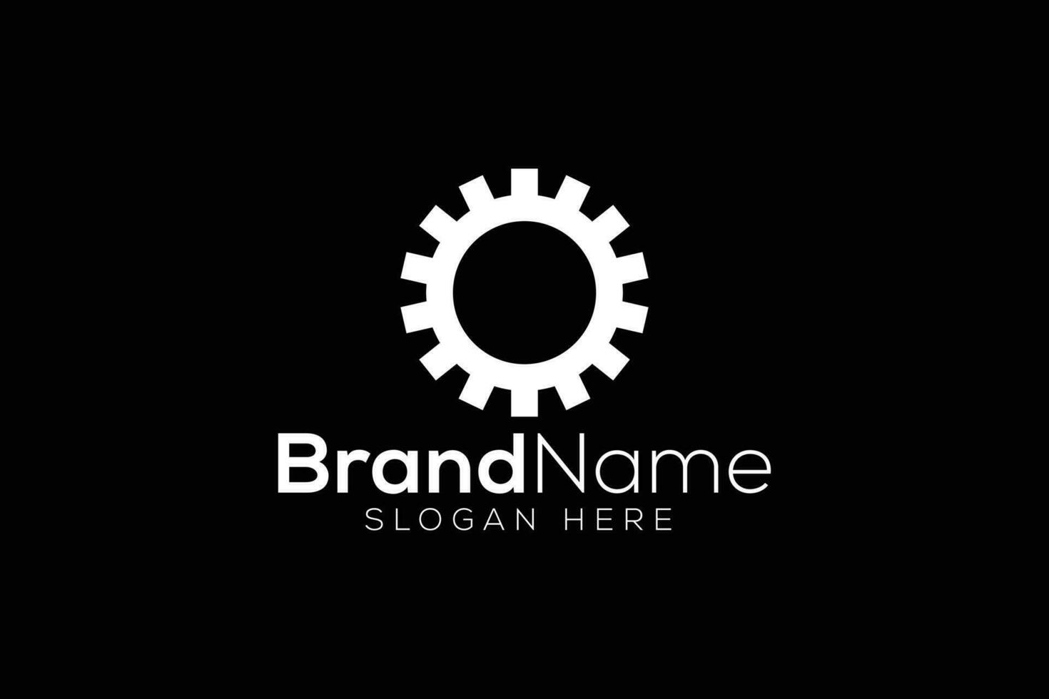 Trendy and Professional gear logo design vector template
